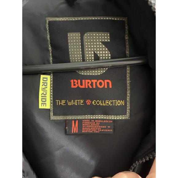 Burton White Collection Dry Ride Snowboarding Jacket Black size medium - Picture 5 of 9